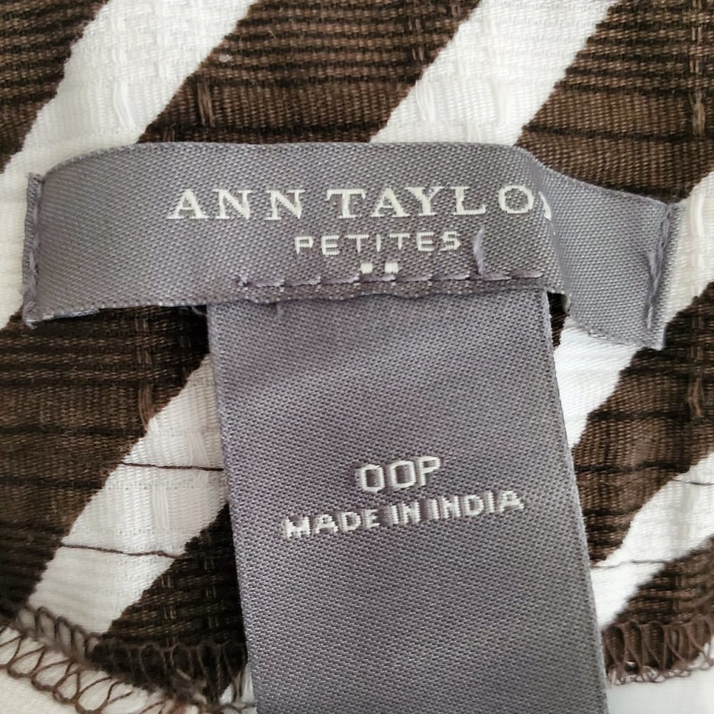 Ann Taylor Tribal Mudcloth Print Textured Mini Skirt | NWOT | 00P | Brown White - Picture 10 of 14